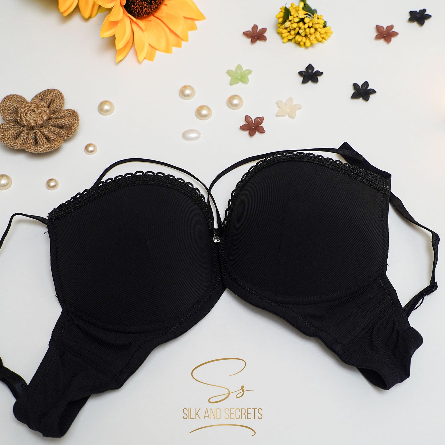Lace Detail Double Padded Wired Push-Up Bra