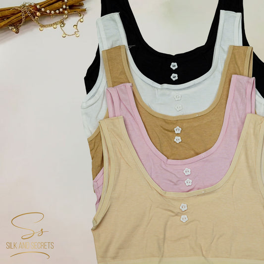 Teen Comfort Cotton Blouse – Button Style