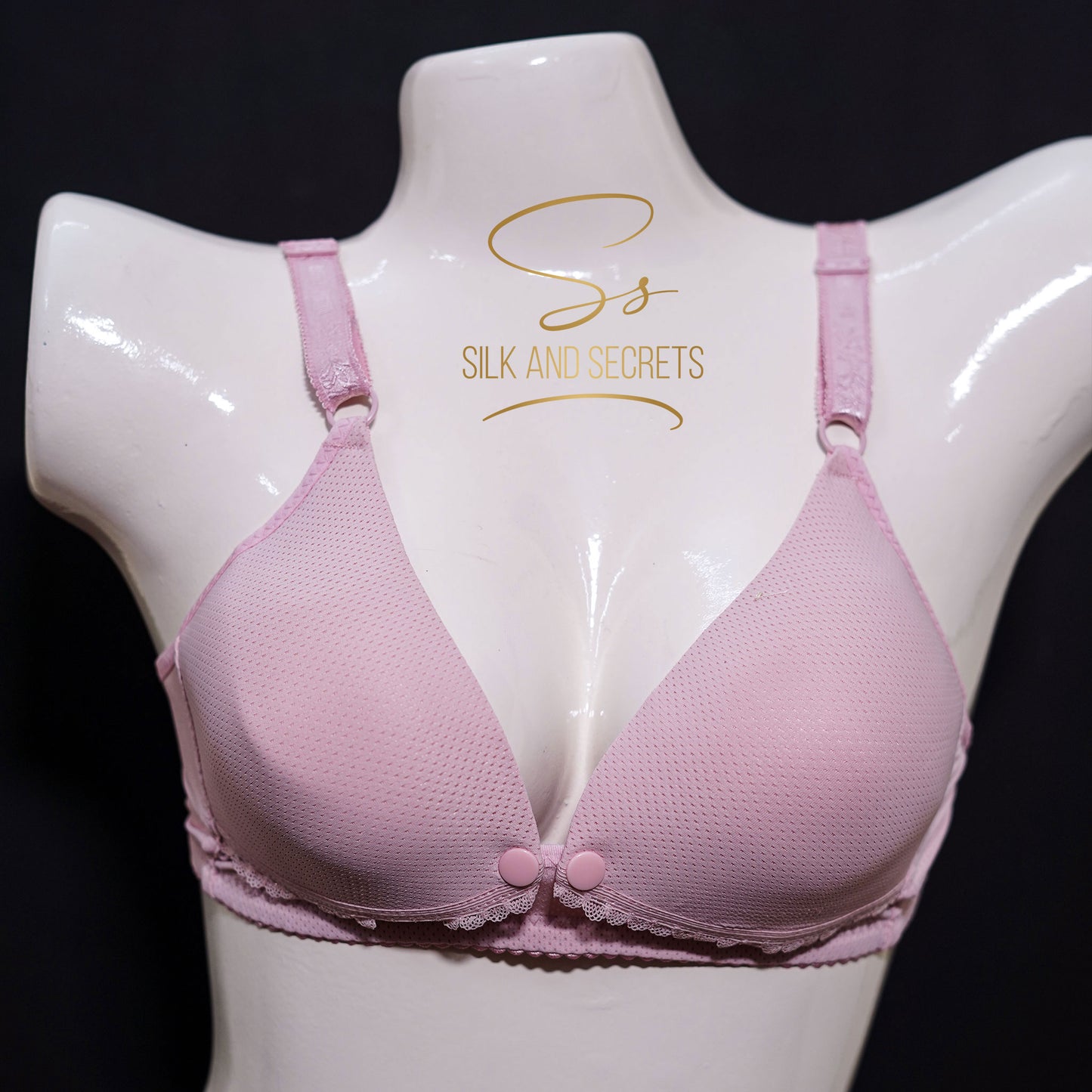 Front Open Single Button Padded Non-Wired Comfort Bra
