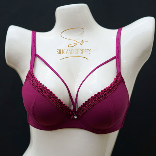 Lace Detail Double Padded Wired Push-Up Bra