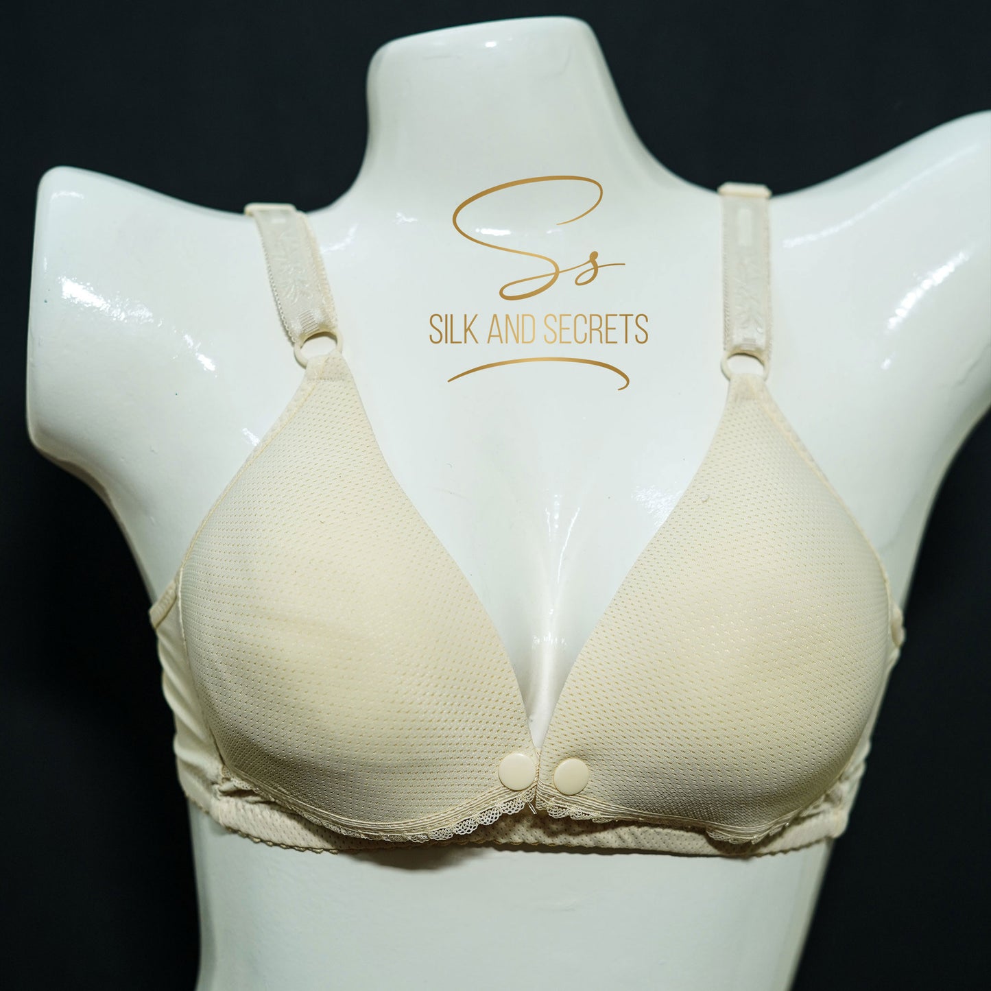Front Open Single Button Padded Non-Wired Comfort Bra