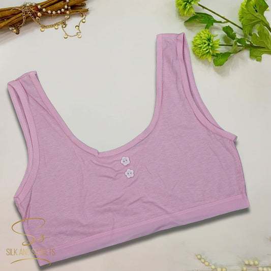 Teen Comfort Cotton Blouse – Button Style