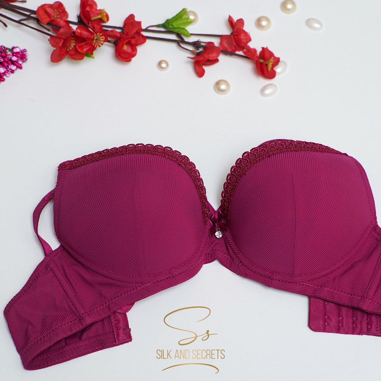 Lace Detail Double Padded Wired Push-Up Bra