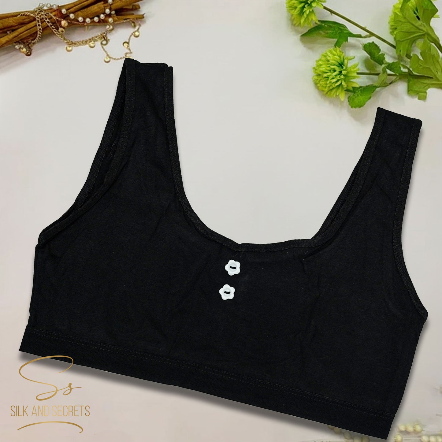 Teen Comfort Cotton Blouse – Button Style