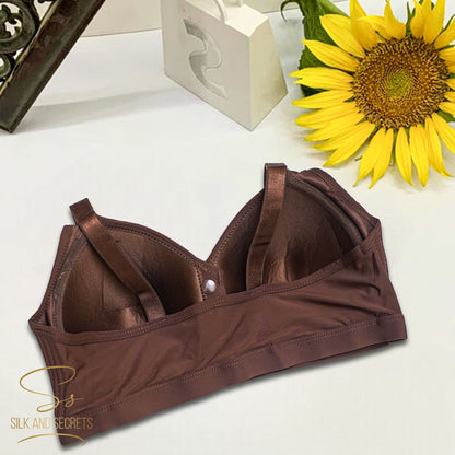 Front-Open Bra with Three-Button Closure