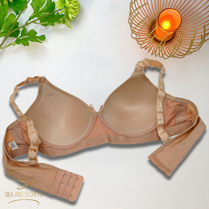 Elegant Embroidered Push-Up Single Padded Non-Wired Bra