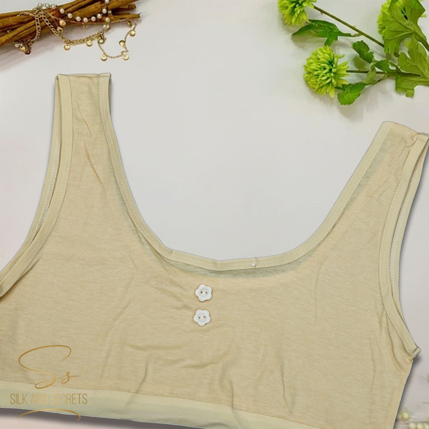 Teen Comfort Cotton Blouse – Button Style