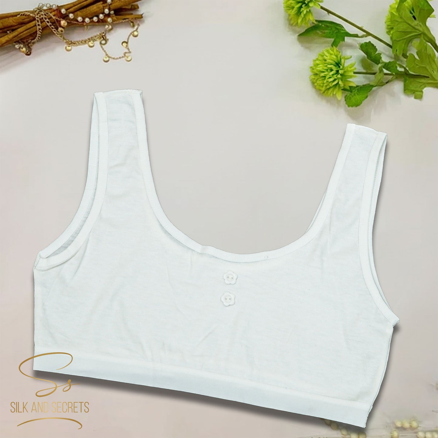 Teen Comfort Cotton Blouse – Button Style